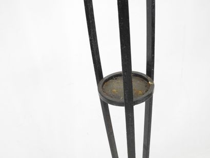 LAMP STAND in wrought iron resting on a tripod...