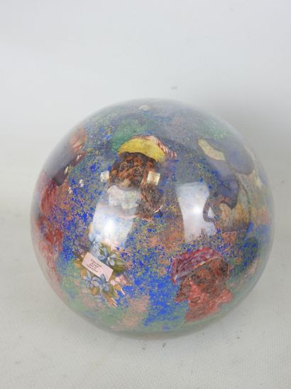 GLOBE SUPPORT in wood and black lacquered...