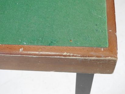 Modern BRIDGE TABLE with green felt top and...