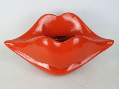 VASE in red glazed earthenware imitating...