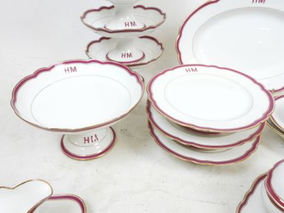 PARIS: Porcelain dinner service decorated...
