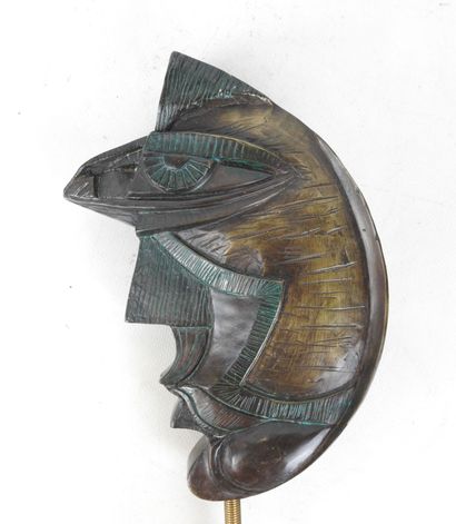 RUCHOS (20th century): Stylized profile face...