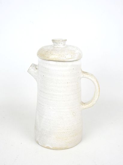 ALIX (XXth): White glazed stoneware coffee...