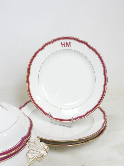 PARIS: Porcelain dinner service decorated...