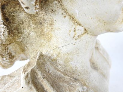 DOUBLE FACE in sand patina ceramic, with...