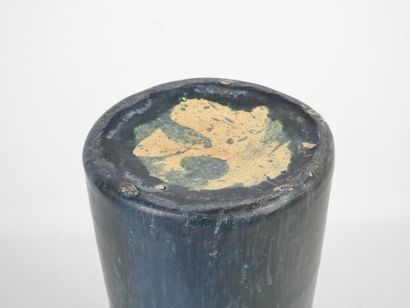 VASE with three handles in blue and green...
