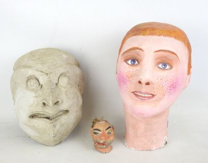 Theater MASK in papier mâché. 19th century....