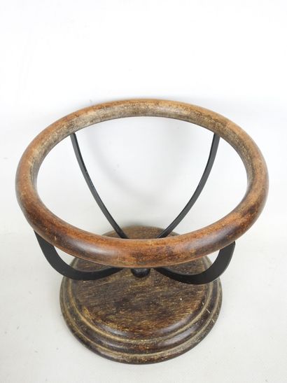 GLOBE SUPPORT in wood and black lacquered...