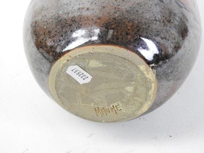 Max IDLAS (1932-2020): Brown ceramic bottle...