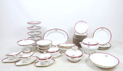 PARIS: Porcelain dinner service decorated...