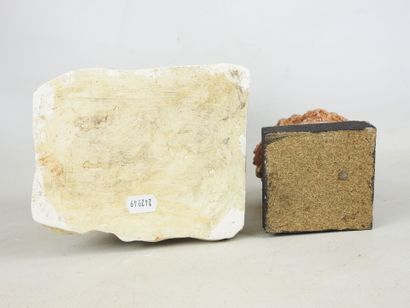 DOUBLE FACE in sand patina ceramic, with...