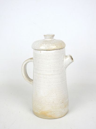 ALIX (XXth): White glazed stoneware coffee...