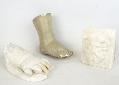 Two WORKSHOP STUDIES in plaster representing...