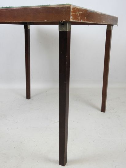 Modern BRIDGE TABLE with green felt top and...