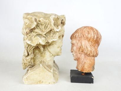 DOUBLE FACE in sand patina ceramic, with...
