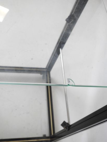Pierre VANDEL: Shelf in lacquered metal with...