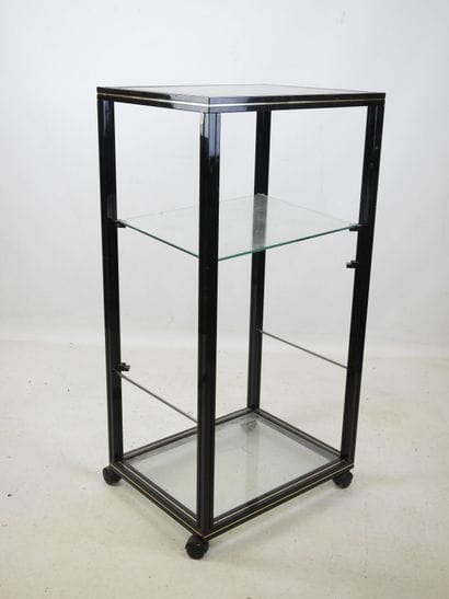 Pierre VANDEL: Shelf in lacquered metal with...