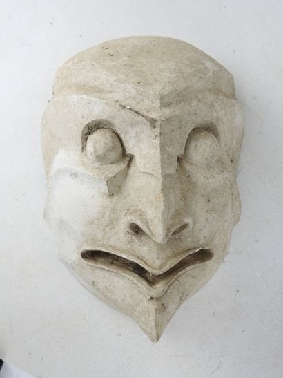 Theater MASK in papier mâché. 19th century....