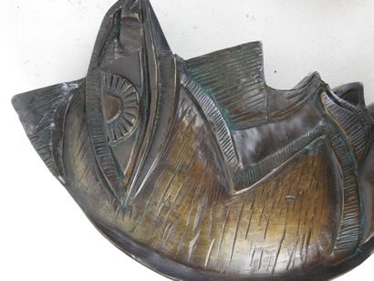 RUCHOS (20th century): Stylized profile face...