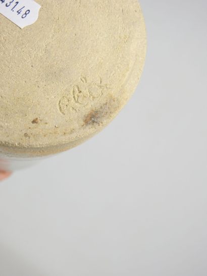 ALIX (XXth): White glazed stoneware coffee...