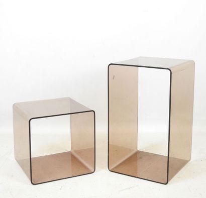 TABLE DE CHEVET and cube in thermoformed...