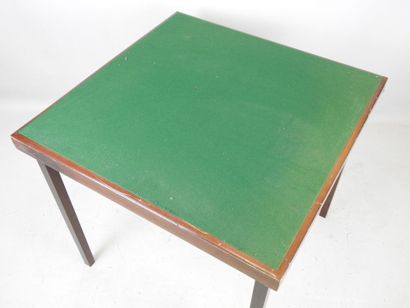 Modern BRIDGE TABLE with green felt top and...
