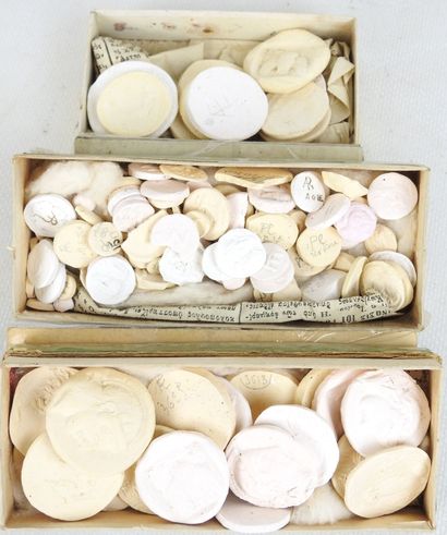 Plaster casts of antique coins (Roman, Greek,...