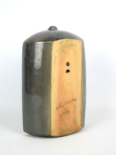 ARTCERAM: Lead-glazed ceramic wall lamp decorated...