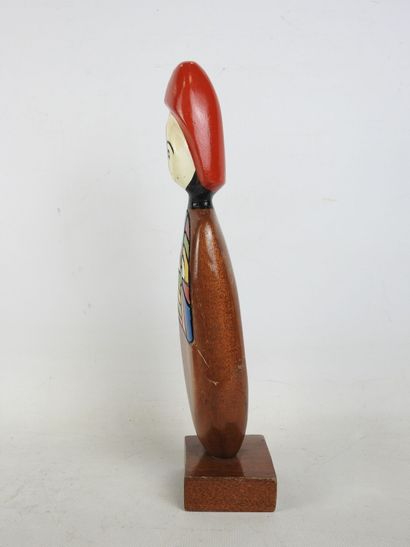 Frank CORONADO (1955): Painted wooden figure....