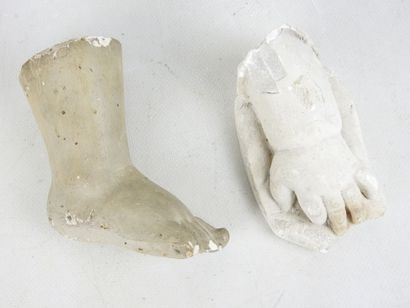 Two WORKSHOP STUDIES in plaster representing...