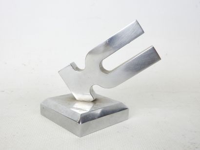 PAIR OF PIPES HOLDERS or ASHTRAYS in silver-plated...