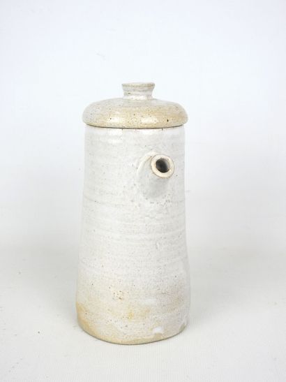 ALIX (XXth): White glazed stoneware coffee...