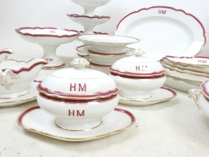 PARIS: Porcelain dinner service decorated...