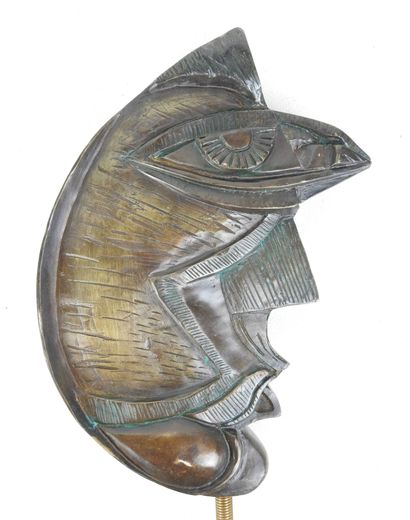 RUCHOS (20th century): Stylized profile face...