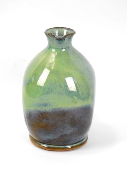 Small ceramic PICHET with green and blue-violet...