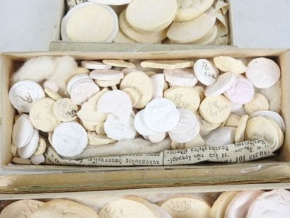 Plaster casts of antique coins (Roman, Greek,...