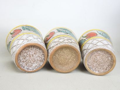 Glazed earthenware orangeade set with incised...