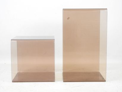 TABLE DE CHEVET and cube in thermoformed...