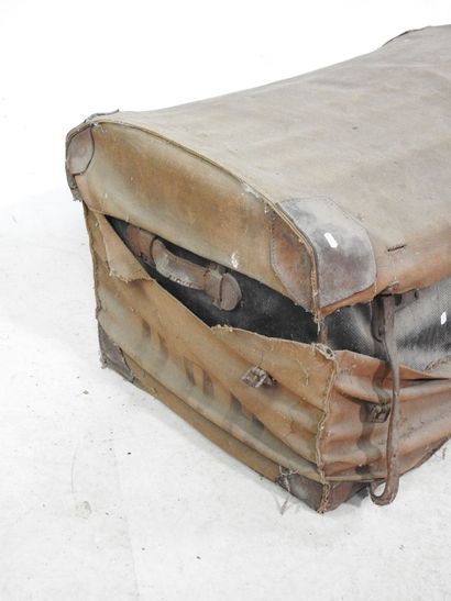 Rectangular wicker, tarpaulin/canvas and...