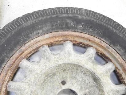 HUTCHINSON: Two 1934 French cannon wheels,...