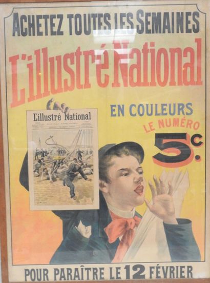 L'ILLUSTRE NATIONAL: Color advertising poster....