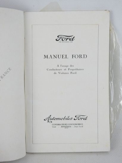 AUTOMOBILE CATALOGUE: Manuel Ford. Imp. Bethmont...