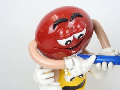 M&MS: Vintage advertising lamp in three-color...