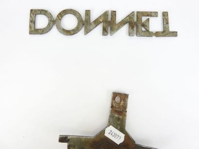AUTOMOBILE SIGN - DONNET in metal. L: 17...