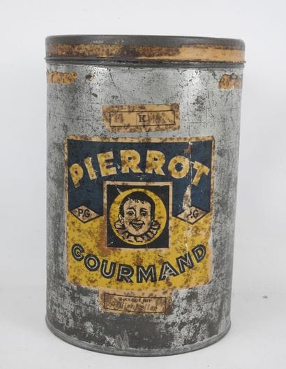 Pierrot GOURMAND: Advertising circular box...