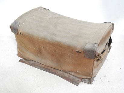 Rectangular wicker, tarpaulin/canvas and...