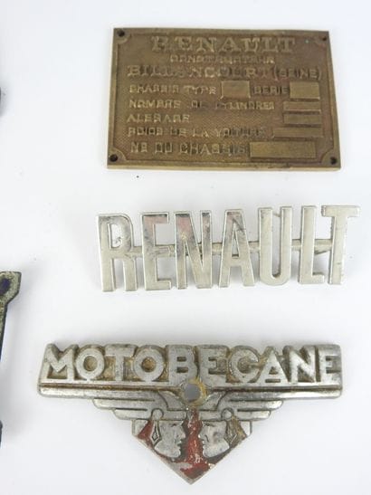 FIVE AUTOMOBILE PLAQUES and INSIGNES including...
