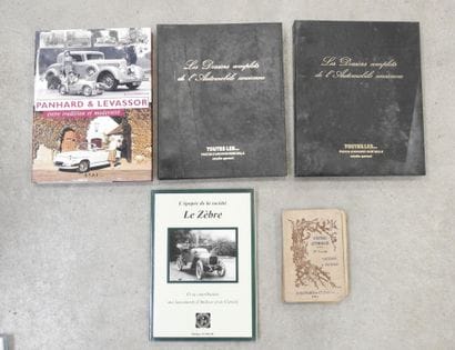 FIVE BOOKS on automobiles: - Panhard & Levassor,...