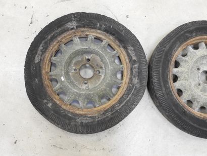 HUTCHINSON: Two 1934 French cannon wheels,...