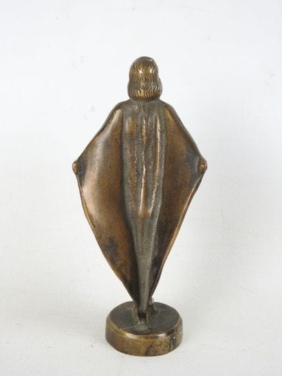 AUTOMOBILE MASCOTTE in bronze with brown...